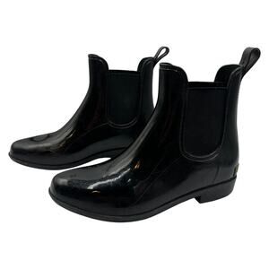 Lauren Ralph Lauren Tally Rubber Chelsea Ankle Short Rain Boots Booties Black 7B